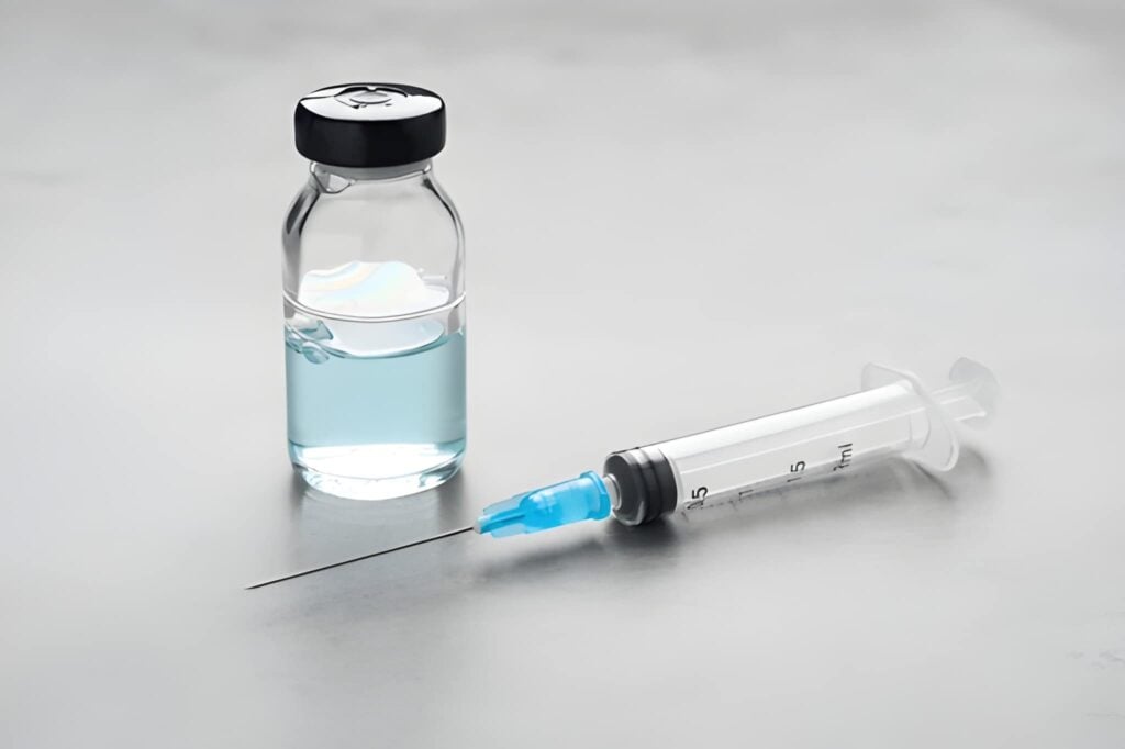 IV sedation medication and syringe for comfortable dental care in Woodland Hills, California.